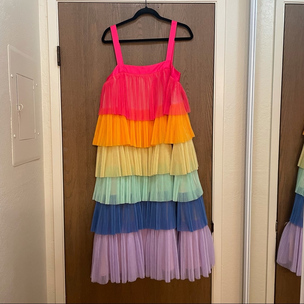 Anthropologie Hutch Rainbow Tiered Tulle Dress - Picture 4 of 7